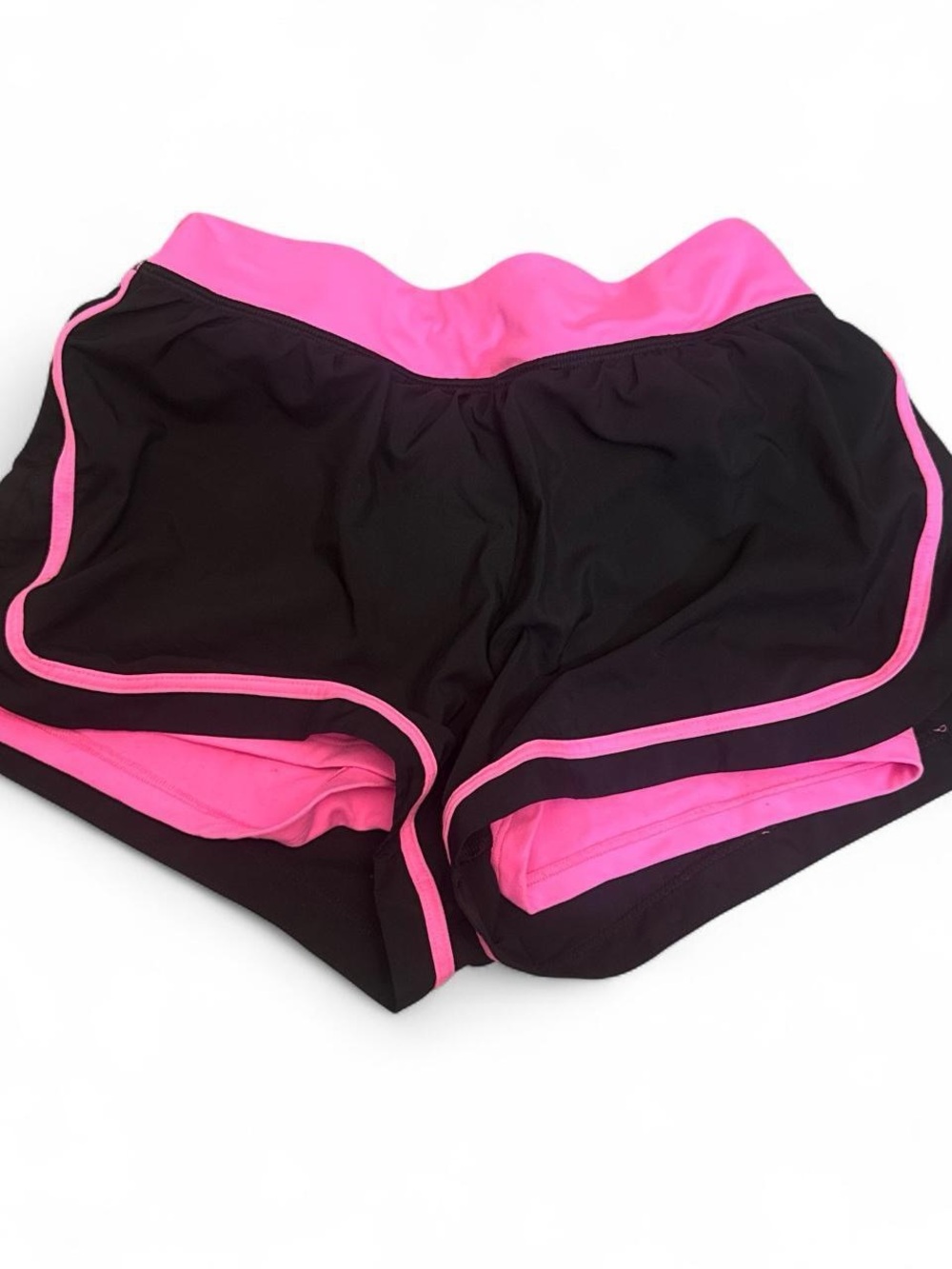 Victoria's Secret Black Shorts with Bright Pink Trim